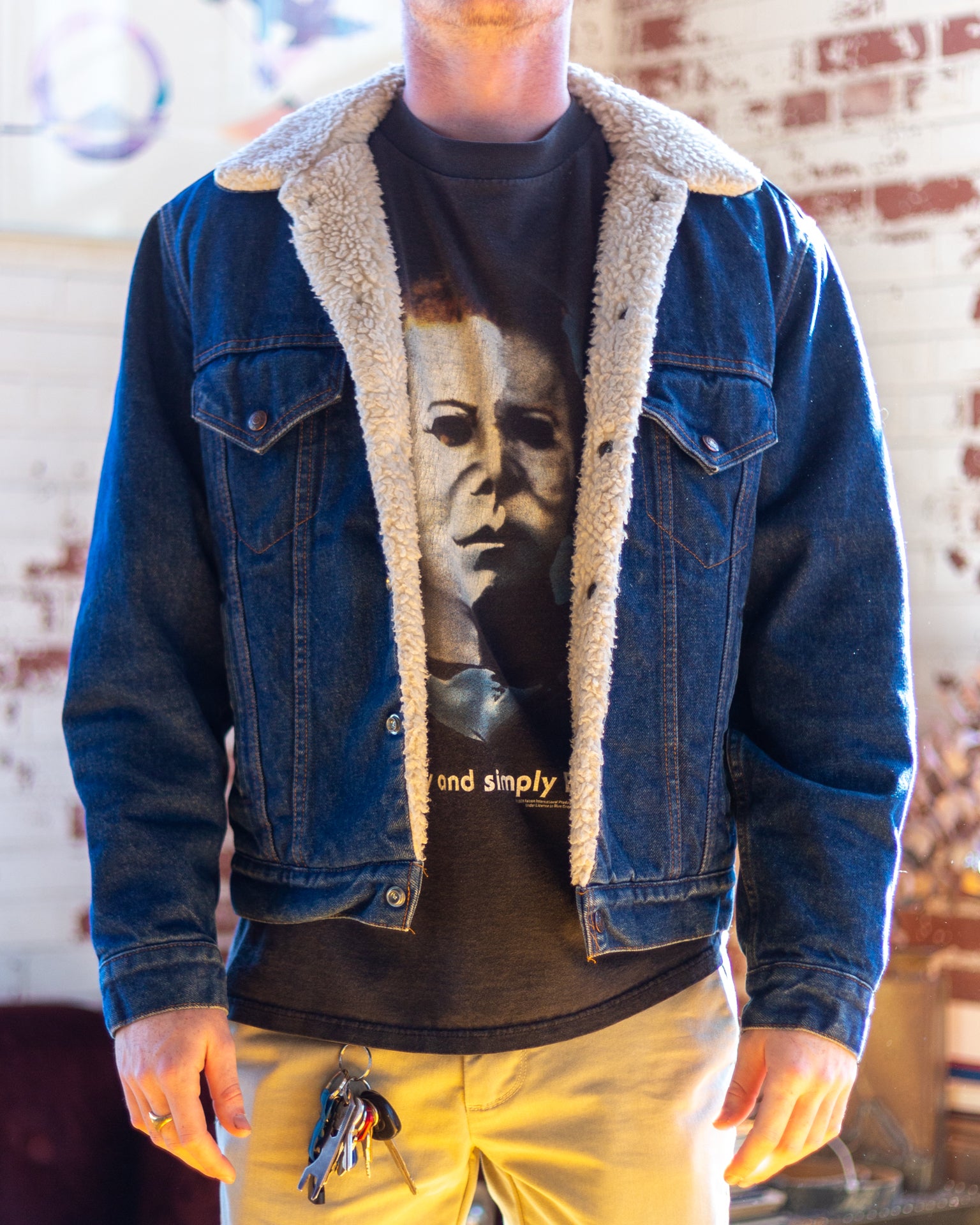 Large 80s levi s sherpa jacket nothing new